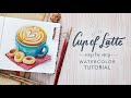 ☕️ How to Paint a Cup of Latte with Watercolors