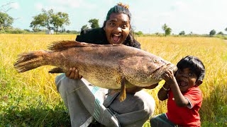 Hamour Fish Grill Cooking With Kutti Puli | Hamour Fish Grill | Mottamaadi Samayal Tamil