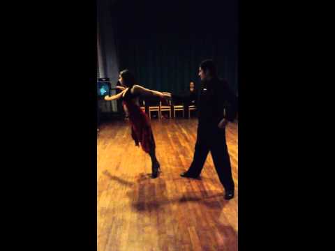 Pablo Martinez and Veronica Rue at Tangoaires November 2015 milonga
