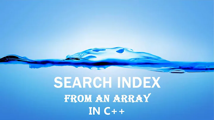 How To Search Any Index Of Array In C++