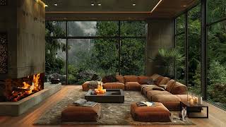 Relax on Sunday with Jazz in the Rain Forest Space | Gentle Jazz Music, for a Relaxing Mood 🍃