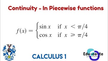 Continuity in piecewise functions - Calculus 1