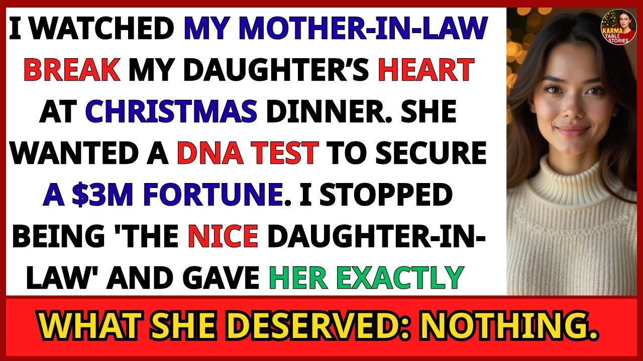 My MIL demanded a DNA test for my daughter at Christmas. I didn’t scream—I just called her lawyer.