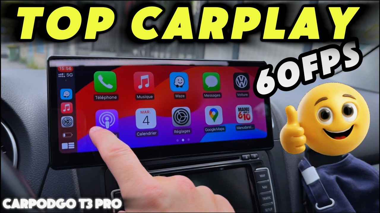 CarpodGo T3 Pro : le seul écran CarPlay 60fps (test honnête et sans filtre)