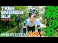 【危険あり】神秘的☆森の中へ。ロードバイク女子のゆるぽたサイクリング。トレックエモンダSLRのお兄さんと一緒に。激坂あり落車ありの自転車岐阜の旅。