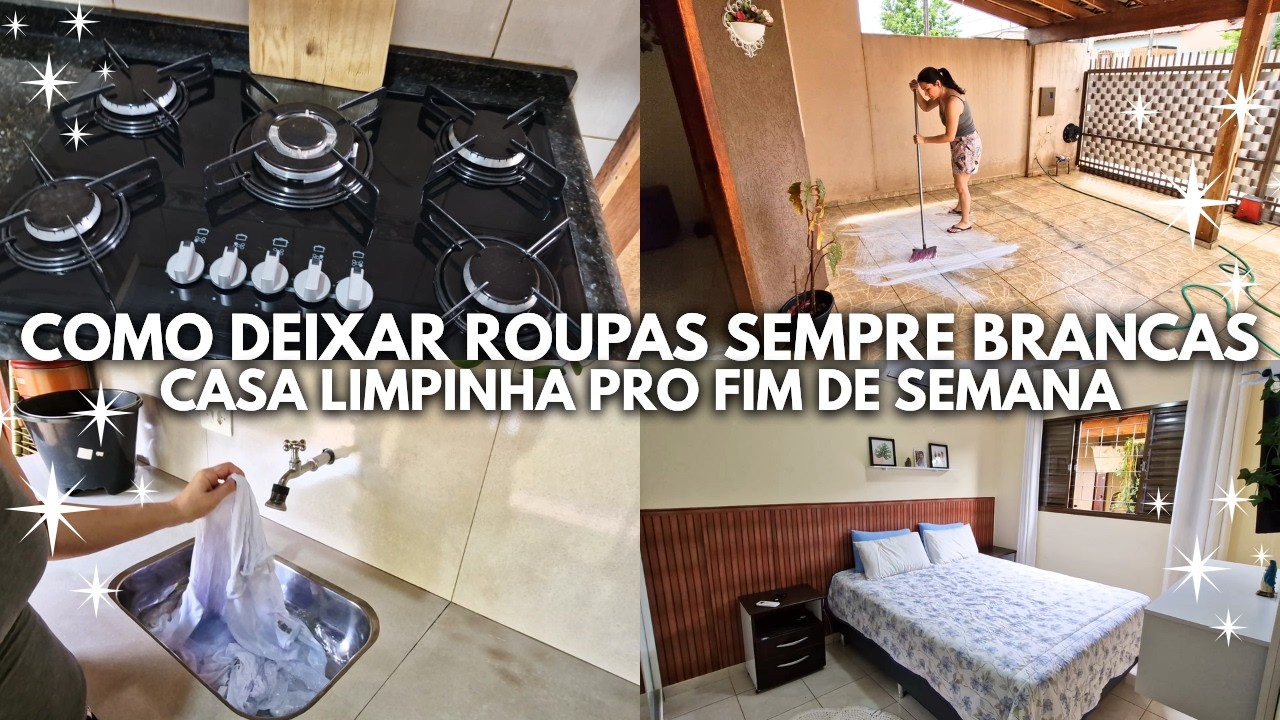 COMO DEIXAR AS ROUPAS SEMPRE BRANCAS | CHÃO BRILHANDO | CASA ORGANIZADA