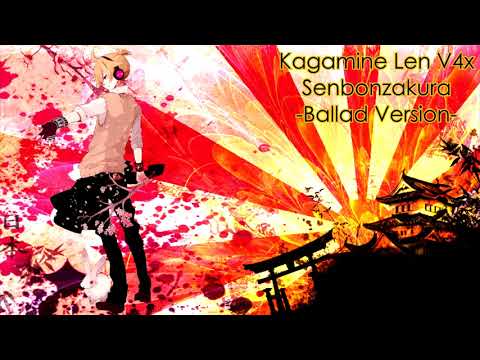 【Kagamine Len V4x】 Senbonzakura - Piano【VOCALOID4カバー】