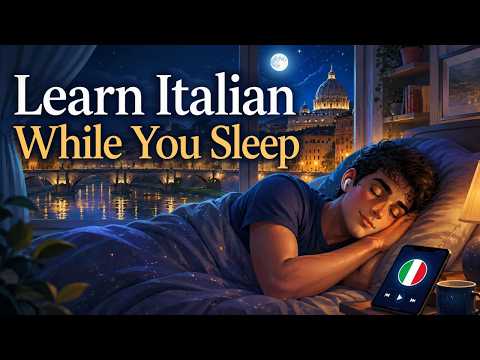 🇮🇹 Sleep & Learn Italian for Beginners (8 HOURS) 😴 A1-A2 Podcast with Relaxing Italian Guitar 💚🤍❤️