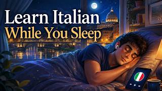 🇮🇹 Sleep &amp; Learn Italian for Beginners (8 HOURS) 😴 A1-A2 Podcast with Relaxing Italian Guitar 💚🤍❤️