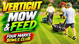 Vertical mowing Bent/Fescue bowls green