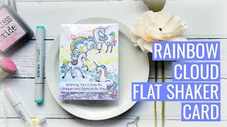 Rainbow Cloud Flat Shaker Card: Wipeout