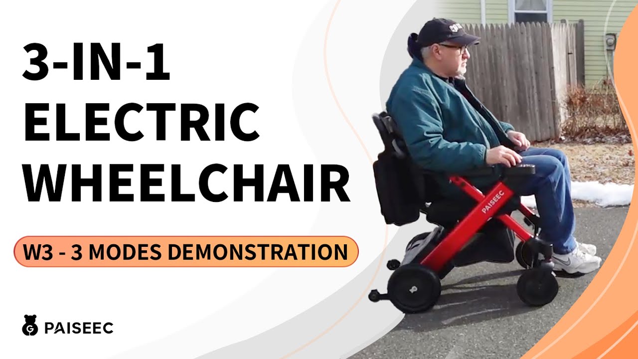 [3-modes demo] 3-in-1 Electric Wheelchair Paiseec W3 | Guide for beginner