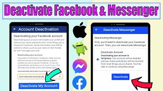 How to Deactivate Facebook and Messenger Account 2023। Messenger deactivate 2023 Deactivate FB ID 23