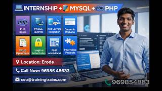 🚀 Internship + MySQL + PHP Training | Training Trains Web Career Program 💻🗄️🔥#reviews