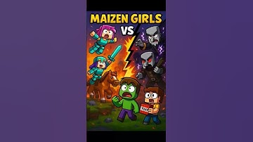 MAIZEN Girls Team vs Illager Team - MAIZEN Minecraft Animation #shorts