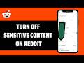 How To Turn Off Sensitive Content On Reddit