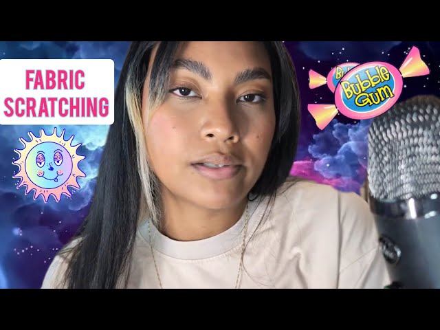 ASMR Dual Triggers  Fabric Scratching & Gum Chewing ASMR
