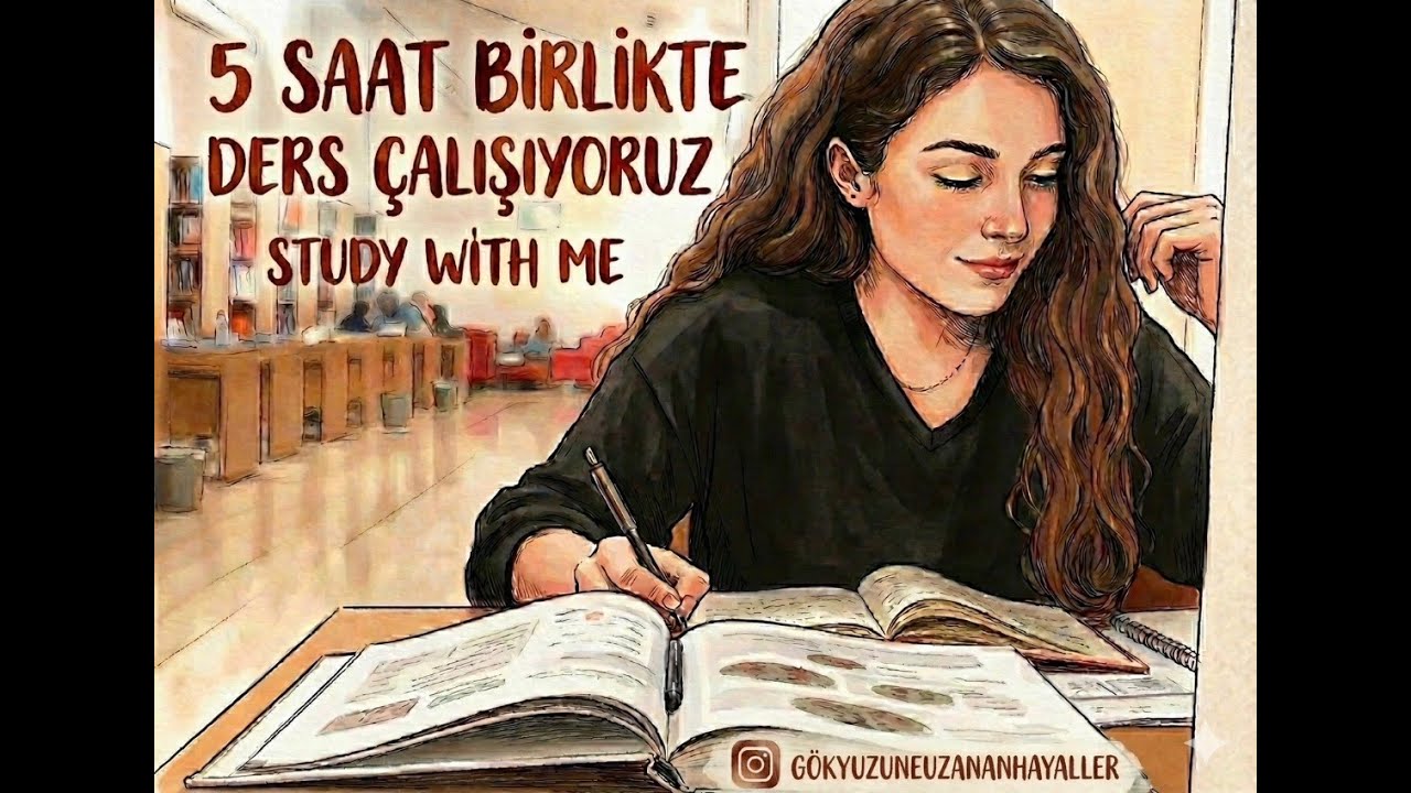 RAMAZAN BOYUNCA 5 SAAT BİRLİKTE DERS ÇALIŞIYORUZ // STUDY WİTH ME 5 HOURS
