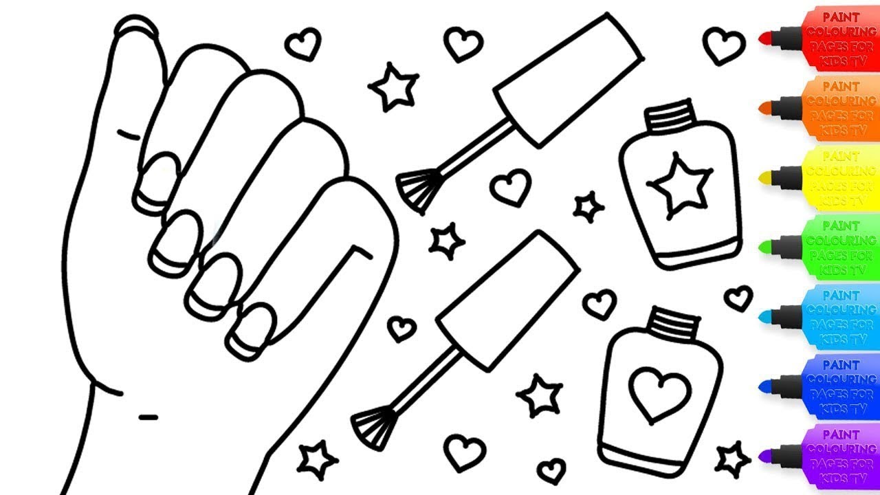 550 Cute Nails Coloring Pages  Latest