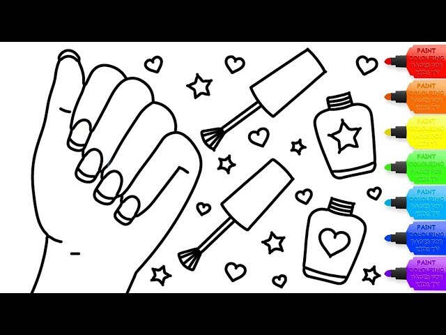 nail polish coloring pages