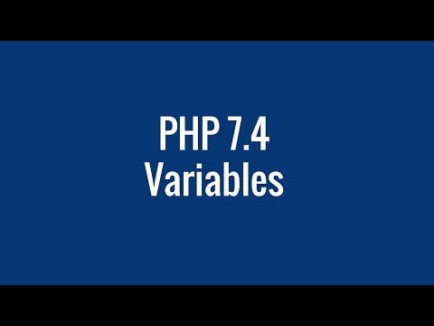 PHP 7.4 Variables | PHP 7.4 beginner tutorial