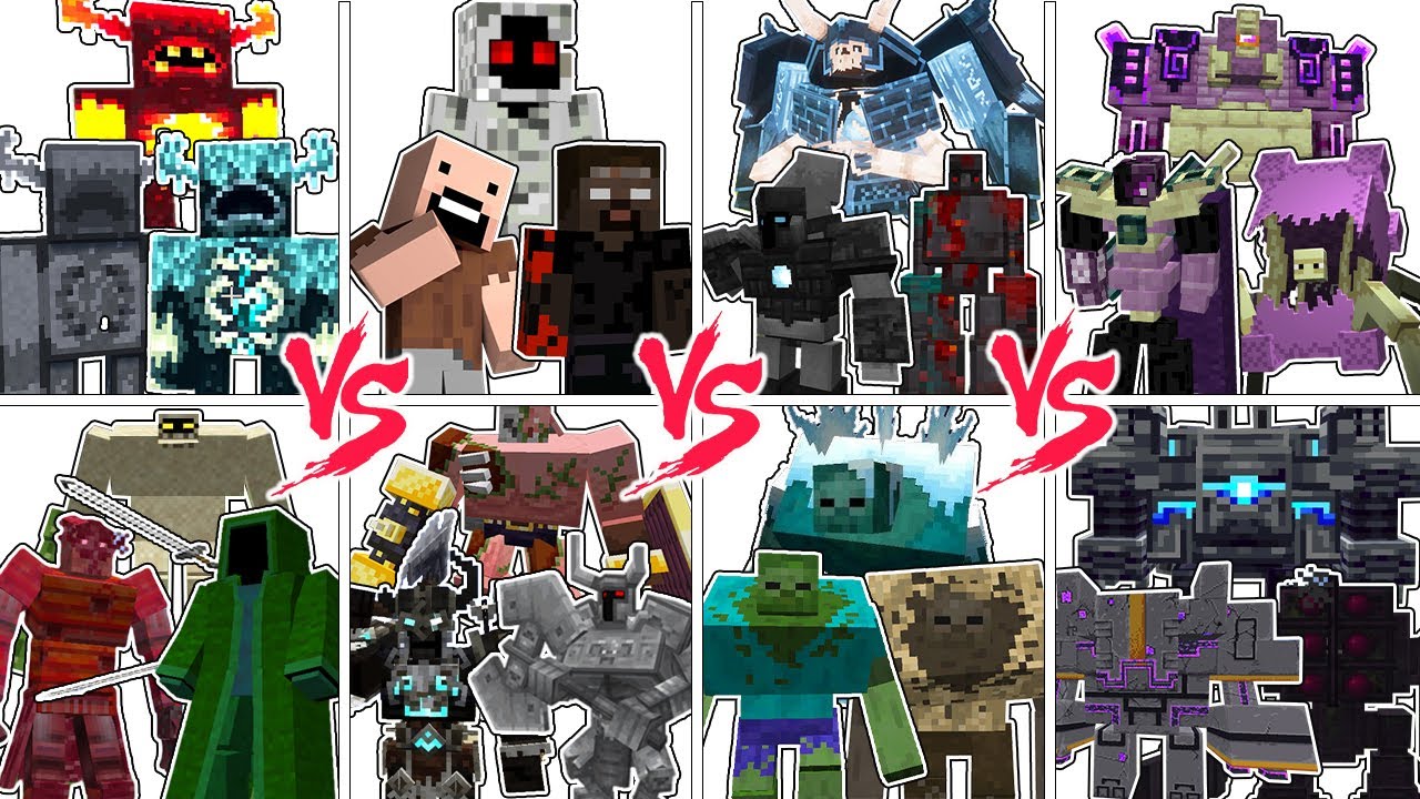 BOSS MOBS SQUADS TOURNAMENT | Minecraft Mob Battle - YouTube