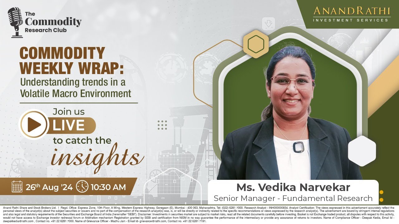 Commodity Weekly Wrap by Vedika Narvekar - 26th August 2024 - YouTube