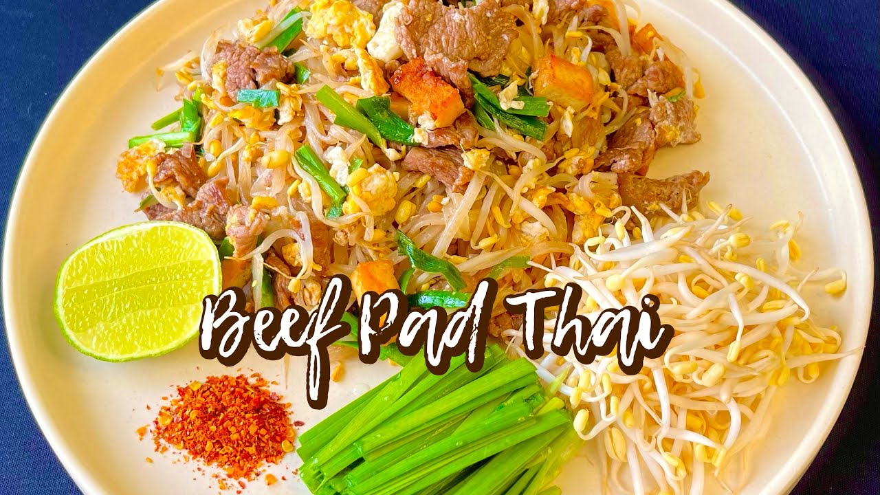 BEEF PAD THAI ผัดไทยเนื้อ 5 MINS RECIPE QUICK AND EASY ASIAN CUISINE Senaivi's Kitchen