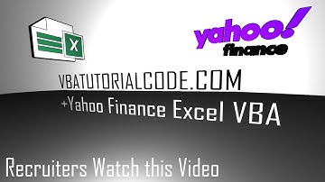 Automatically Download Yahoo Finance Stock Data Historical Prices with Excel VBA