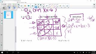 A2 Factoring review recording