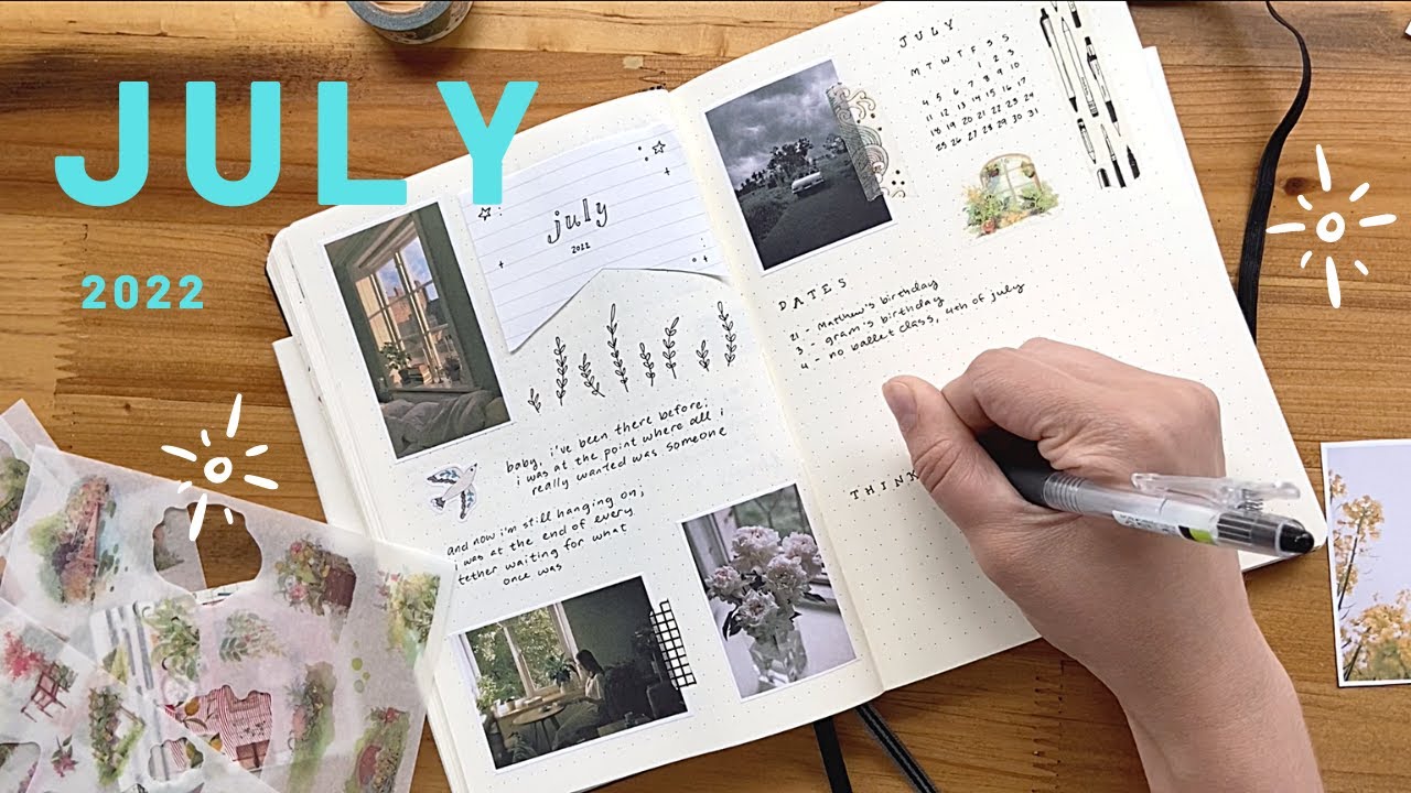 july 2022 // bullet journal YouTube