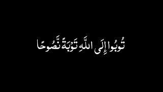 توبوا إلى الله توبة نصوحا || #كرومات_قرآن شاشة سوداء - القارئ ماهر المعيقلي سورة التحريم