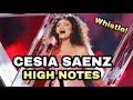 CESIA SÁENZ - SUS NOTAS MÁS IMPRESIONANTES | HONDURAS - LA ACADEMIA 2022 | Analizando su RANGO VOCAL