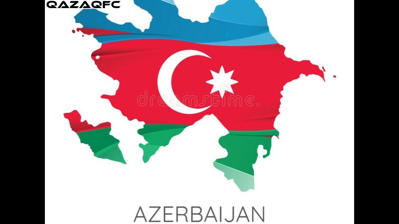 Азербайджан карта на фоне флага
