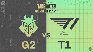G2 vs. T1 매치 하이라이트 | 05.23 Rumble Stage Day 4 | 2022 MSI