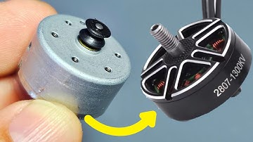 Making Powerful Brushless Motor From DC Brushed Motor - Homemade brushless Motor