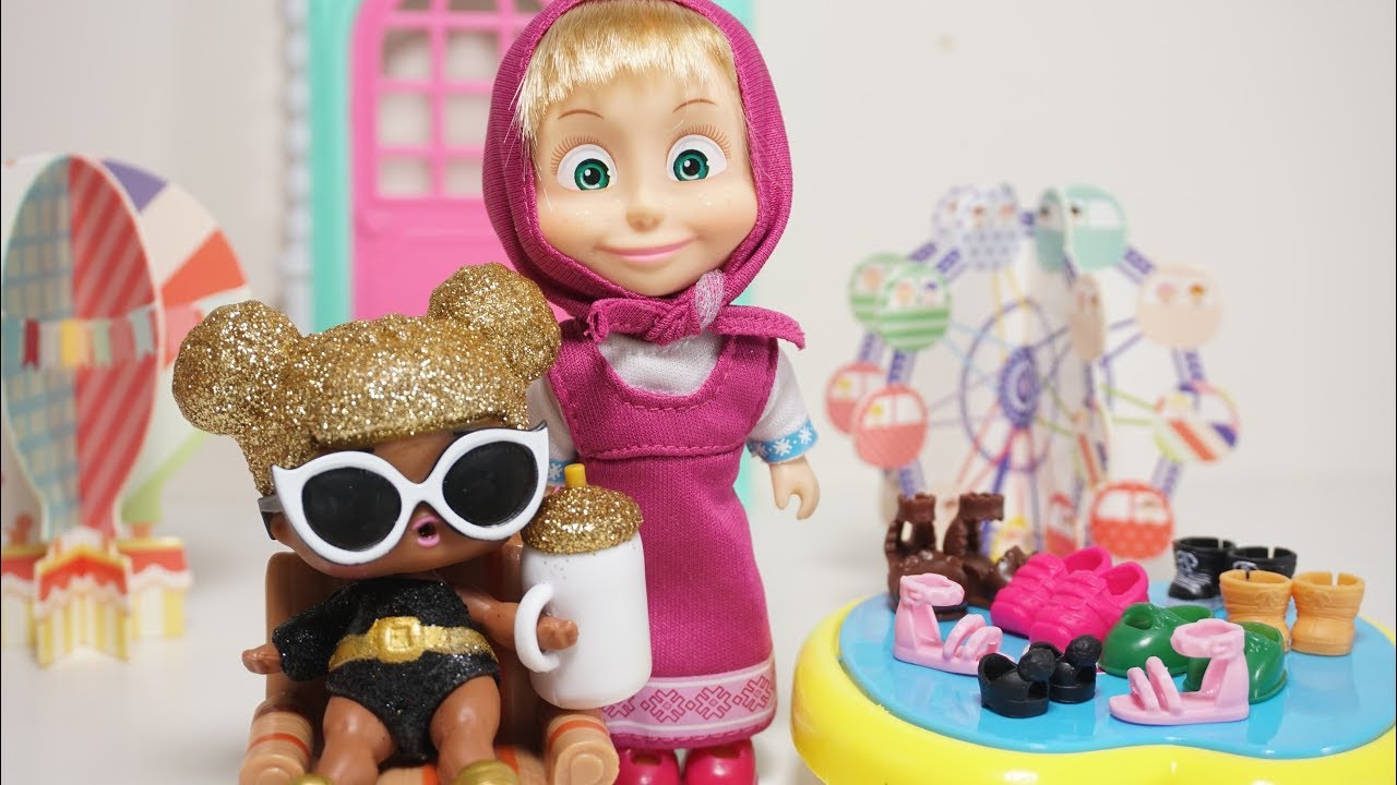 Maşa Ayakkabı Dükkanı Niloya ve LOL Sürpriz Bebek Alışveriş yapıyor - YouTube Birlikte Oynayalım TV