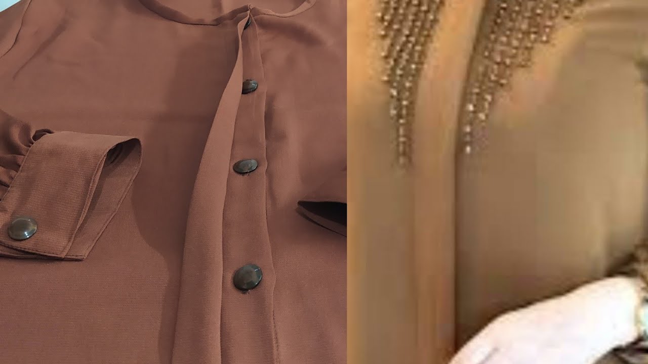 خياطة عباية بأزرار مخفية او(مرد مخفي) الجزء الثاني