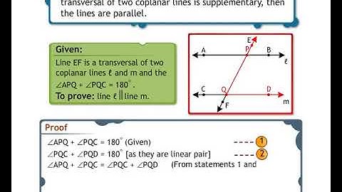 Parallel lines  (Lines and Angles)  : SundaramEclass Geometry concepts (9-10 grade)