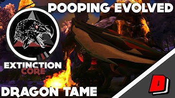 ARK Pooping Evolved: Extinction Core - MATRIX SADDLE DRAGON TAME!!!