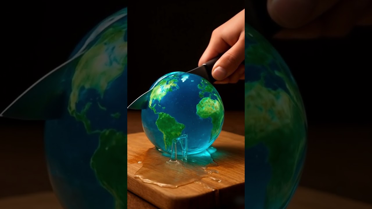 🌍 Earth ASMR Cutting | Relaxing Like Fruit Slice Sounds