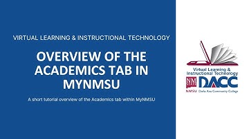Overview of the Academics Tab in MyNMSU