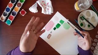 الالوان المائية المستخدمة فى تصميم الازياء water colors in fashion design