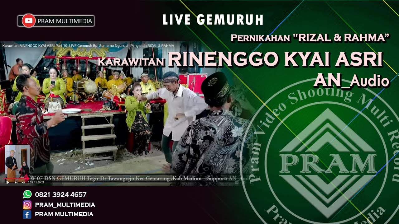 Karawitan RINENGGO KYAI ASRI Part 10- LIVE Gemuruh Bp. Sumarno Ngunduh Pengantin RIZAL & RAHMA