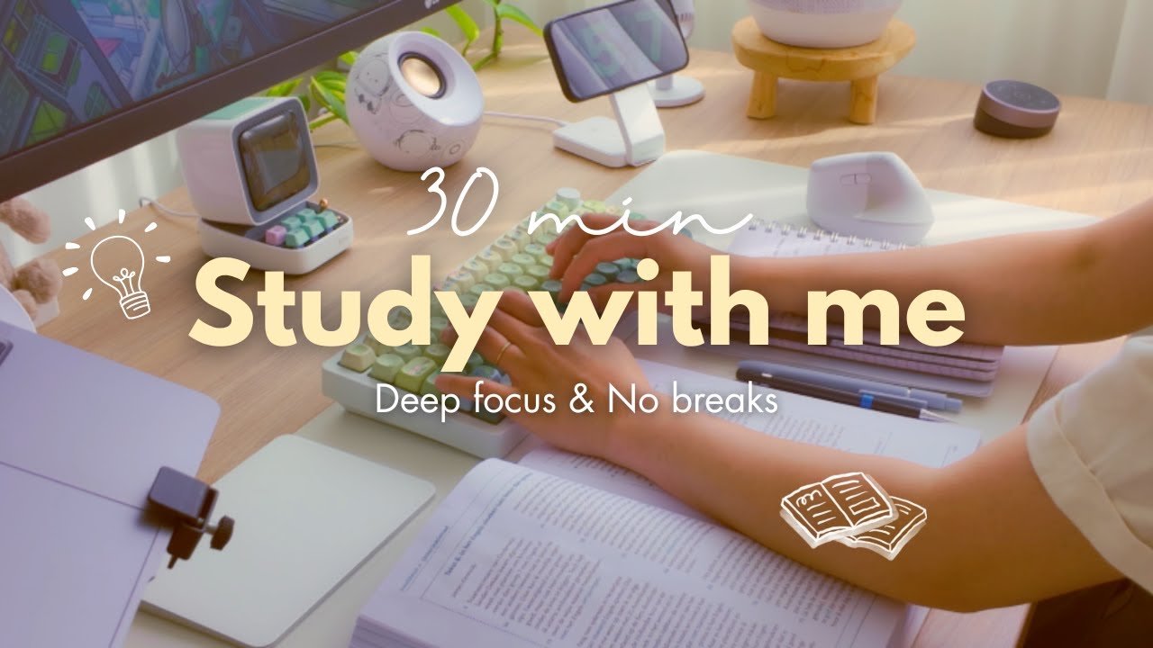 STUDY WITH ME AS A NEW MOM | Deep Focus, Background Noise, No Music, No Breaks (30 min)