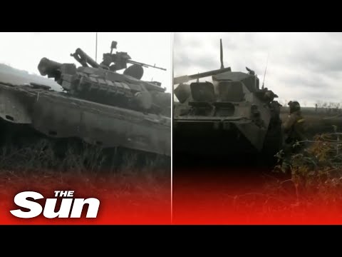 Ukrainian Paratroopers capture two Russian tanks in Luhansk region