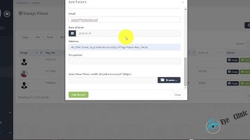 How to add New Patient to Eye Clinic System (ECS)
