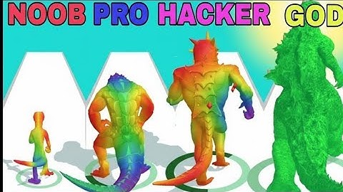 AMAZING GAMEPLAY❤️ NOOB VS PRO VS HACKER VS GOD in Kaiju vs Crowd