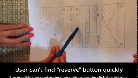 Usability Test: Table Reservation App - Paper Prototype