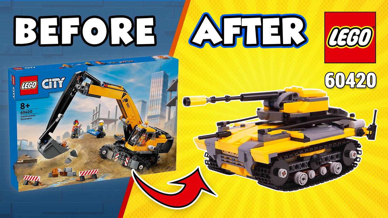 LEGO City Excavator Tank MOC (60420)[393 pcs] Alternate Build for